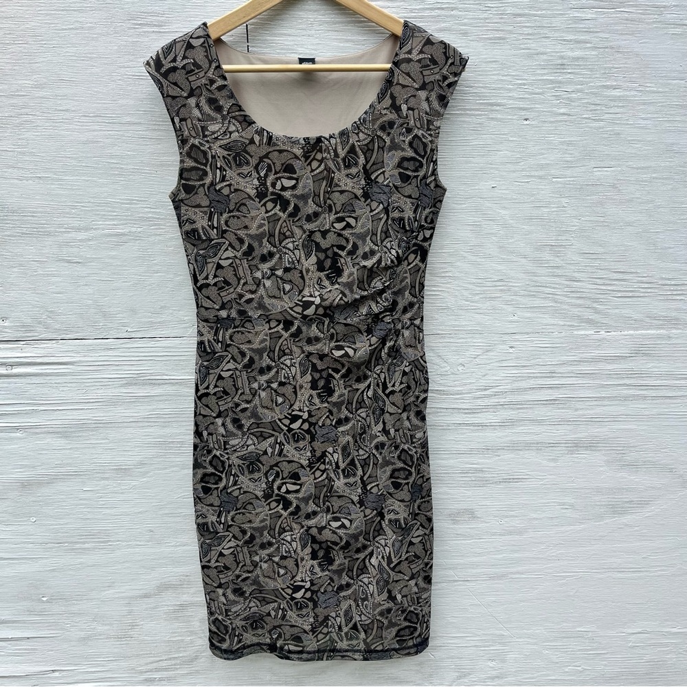 s.Oliver Graphic Patterned Dress Grey Black Avant Garde Women's 8